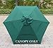 Formosa Covers Double Vented 9ft Umbrella Replacement Canopy 6 Ribs in Green (Canopy Only)