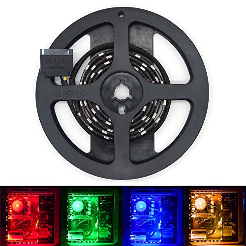 Staroad Computer Desktop PC Case Neon El Tape LED Lights Kit SATA Waterproof RGB 5050 SMD Strip Light Bulbs