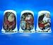 Birchcroft Porcelain China Collectable - Set of Three Thimbles - Santa Claus and Pets
