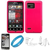 Hot Pink Premium Soft Silicone Skin Cover for Verizon Wireless Droid Bionic ....