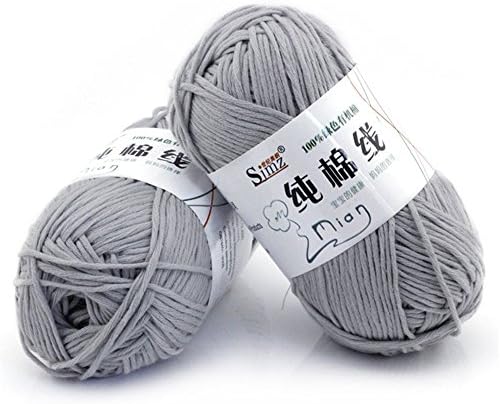 New Embroidery Knit Cotton Thread Crochet Thread Embroidery Knitting Yarn 1*50g, Grey