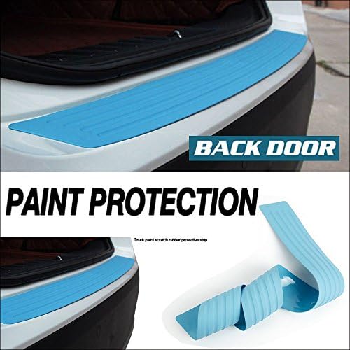 Yirui Auto Car Accessories Rear Back Door Sill Scuff Plate Bumper Protector Trim Protective Strip Fit for Toyota Prius 2016 Blue