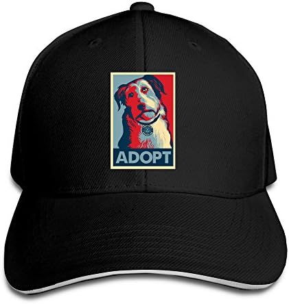 TopSeller Unisex Adopt Dog Adjustable Peaked Baseball Hats Caps