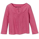 Infant Girls' Cherokee Long-Sleeve Foil Bib Front Top Coral