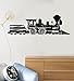 Large Vinyl Decal Train Locomotive Steam Railway Kids Room Wall Stickers Mural (083ig) White
