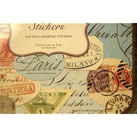 100+ Old Stamps with Post Marks Stickers By Cavallini & Co.