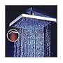 Sodial - 8 Inch Single Function Temperature Sensitive Rainfall Led Shower Head, Chrome