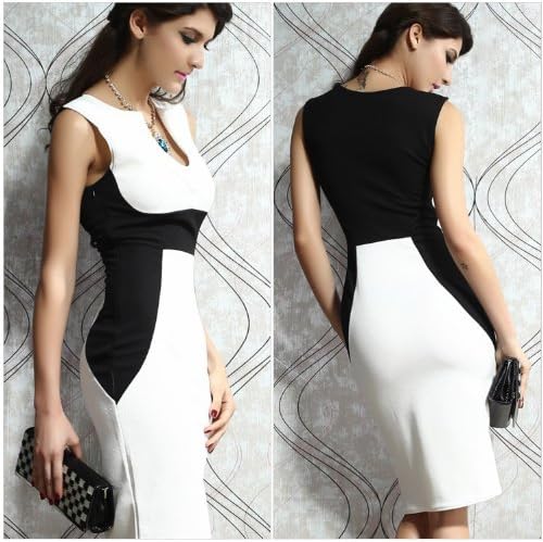New Cocktail Prom Dress Ladies sleeveless sexy dress (white)