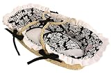 Hoohobbers Doll Moses Basket, Versailles Black