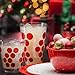 Zak Designs Confetti 4-Piece Pub Prep Bowl Set, 4-Inch, Red