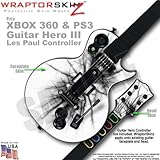 Lightning Black WraptorSkinz Skin fits XBOX 360 & PS3 Guitar Hero III Les Paul Controller (GUITAR NO