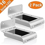 [2 Pack] InaRock&reg; 3-in-1 16 LED Outdoor Solar Landscape Lamp Garden Decor Solar Security Lights Wireless Solar Powered Light with Motion Sensor / Light Sensor / Sound Control Sensor