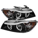 Spyder Auto BMW E90 3-Series Black Halogen CCFL Amber Projector Headlight