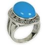 Silver Rings for Women Turquoise Rings US Size 4