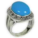 Silver Rings for Women Turquoise Rings US Size 4