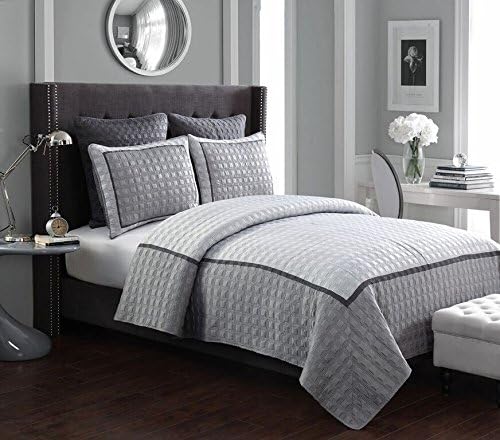 Estate Brand, Hudson Hotel Pattern, Polyester Quilt Bedding Set, King Size, (73402)