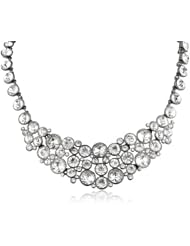 Nine West "Crystal Ball" Hematite-Tone Crystal Drama Necklace, 18"