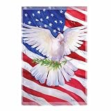 Peace Dove Patriotic Flag - Garden