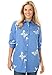 Woman Within Women's Plus Size Perfect Printed Three-Quarter Sleeve Shirt