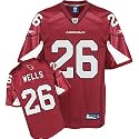 Chris Wells Jersey: Reebok Red Replica #26 Arizona Cardinals Jersey