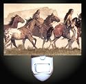 Native American Indians on Horseback Decorative Night Light