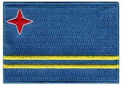 Aruba Flag Embroidered Patch Caribbean Iron-On National Emblem