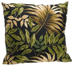 Throw Pillow, Black Multi floral