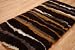 Kitchen & Housewares : Brown Ivory Stripes Sheepskin Rug Machine Washable Rugs 70cm x 140cm (2ft 4" x 4ft 7")