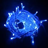 10m Indoor Led String Lights Blue With White Cable