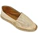 Capelli New York Foil Metallic Espadrille Flat With Crochet Toe Stitching