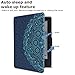 Walnew All-New Amazon Kindle Case Lightest and Thinnest Premium Leather Smart Protective Cover for Kindle (8th Generation,2016 released),Blue Flower