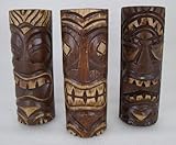 Set/3 6 Inch Tiki Statues - Tiki Bar Decor