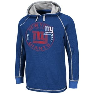 NFL New York Giants Men's Team Spotlight II Long Sleeve Pull Over, Deep Royal/Steel, Large