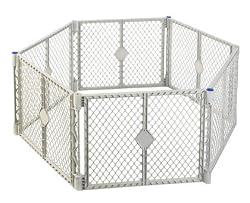 North States Superyard Play Yard, Grey, 6 Panel