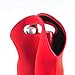 LAGUTE Neoprene Wine Tote Bag, Storage 750ml to 1L, Hot / Cold Insulated for 4 Hours (Red, 2-Bottle)