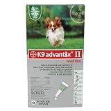 Bayer K9 Advantix II Green 4-Month Flea & Tick Drops for Small Dogs - 0-10 lbs.