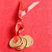 3 Pi�ces de Monnaie Feng-Shui Dor� Or 24 Carats / Ruban