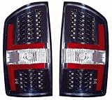 2002-2006 (2003 2004 2005 02 03 04 05 06) Dodge RAM Pickup Tail Light Assembly (LED Black) - One Pair (Both Driver and Passenger Sides) - DOT Certified