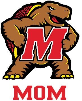 MARYLAND TERRAPINS MOM Clear Vinyl Decal Car Truck UM Terps Sticker