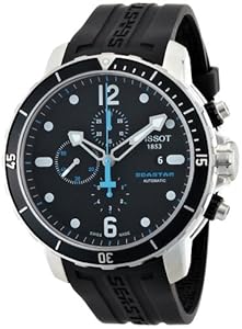 Tissot Men's T0664271705700 Seastar 1000 Black Chronograph Dial Watch