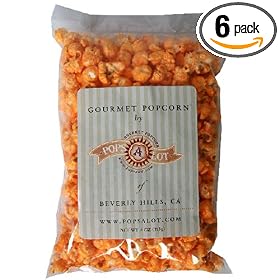 Popsalot Gourmet Popcorn, Cheese Corn, 4-Ounce Bags (Pack of 6)