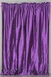 Purple 100% Pure Dupioni Silk handmade Curtains Drapes Panels Rod Pocket