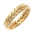14K Handmade Gold Braided Comfort Fit Wedding Band Width 6.0mm - Size: 5-13