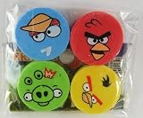 Angry Bird Erasers, a Set of 8 Pieces, New in 2012, #38838