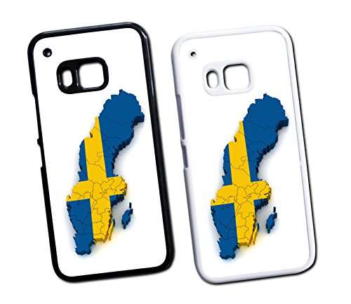 HTC ONE Schweden Stockholm 2 Hard Tasche Flip Hülle Case Cover Schutz Handy HTC ONE M9 Schwarz