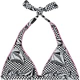 VOLCOM Stone Check Womens Reversible Swimsuit Top - Black/Pink