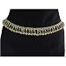 Brass Bells Chain Link Belt, Sexy Hip Chain, Fits waist or hips 36" - 42" for Belly Dancing or Casual Wear
