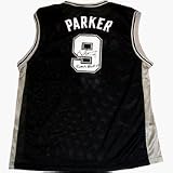 Tony Parker San Antonio Spurs Autographed Replica NBA Basketball Jersey (Black) with Finals MVP 07
