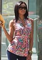 metrostyle Pleated Paisley Top