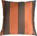 Pillow Decor - Contemporary Stripes in Orange and Brown Decorative Throw Pillow